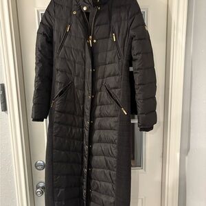 Women's Michael Kors Black Long Puffer Coat